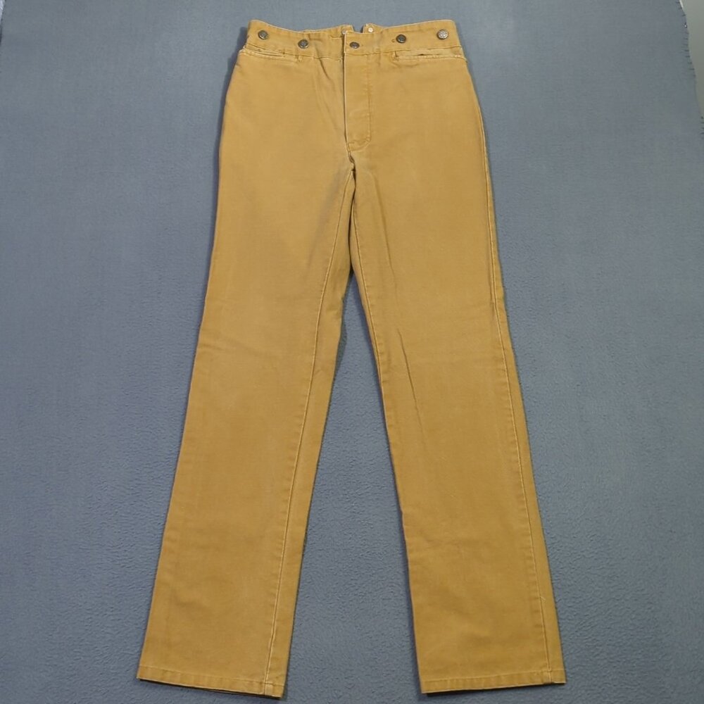 Wah Maker Pants Men's 30x33 Brown Classic Canvas Trousers Buckle Back USA Made
